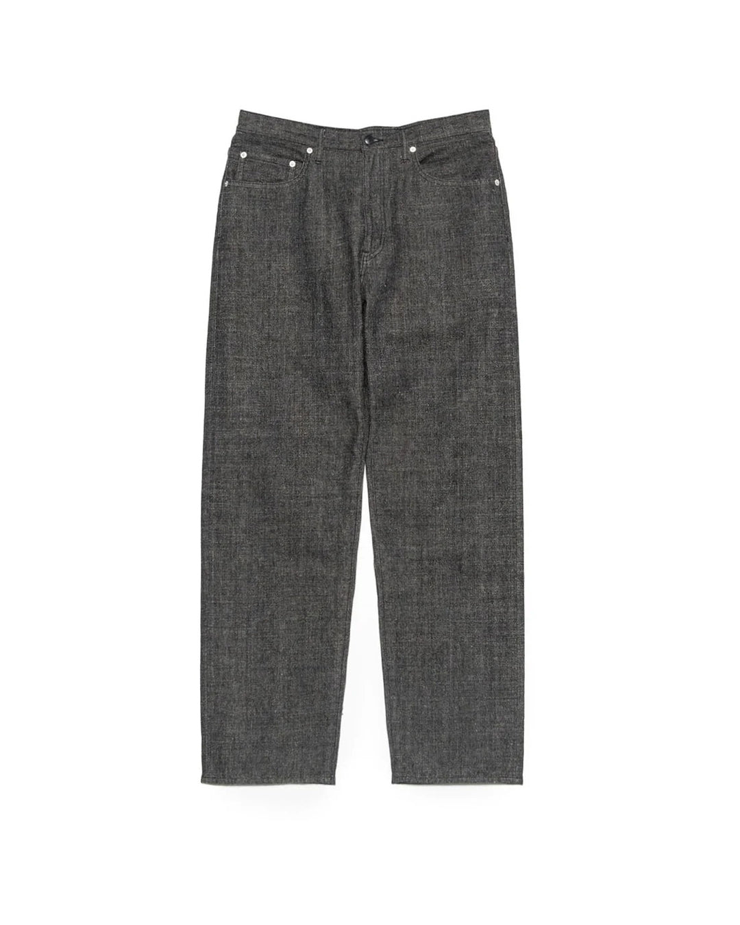 Black Selvage Denim Straight Pants