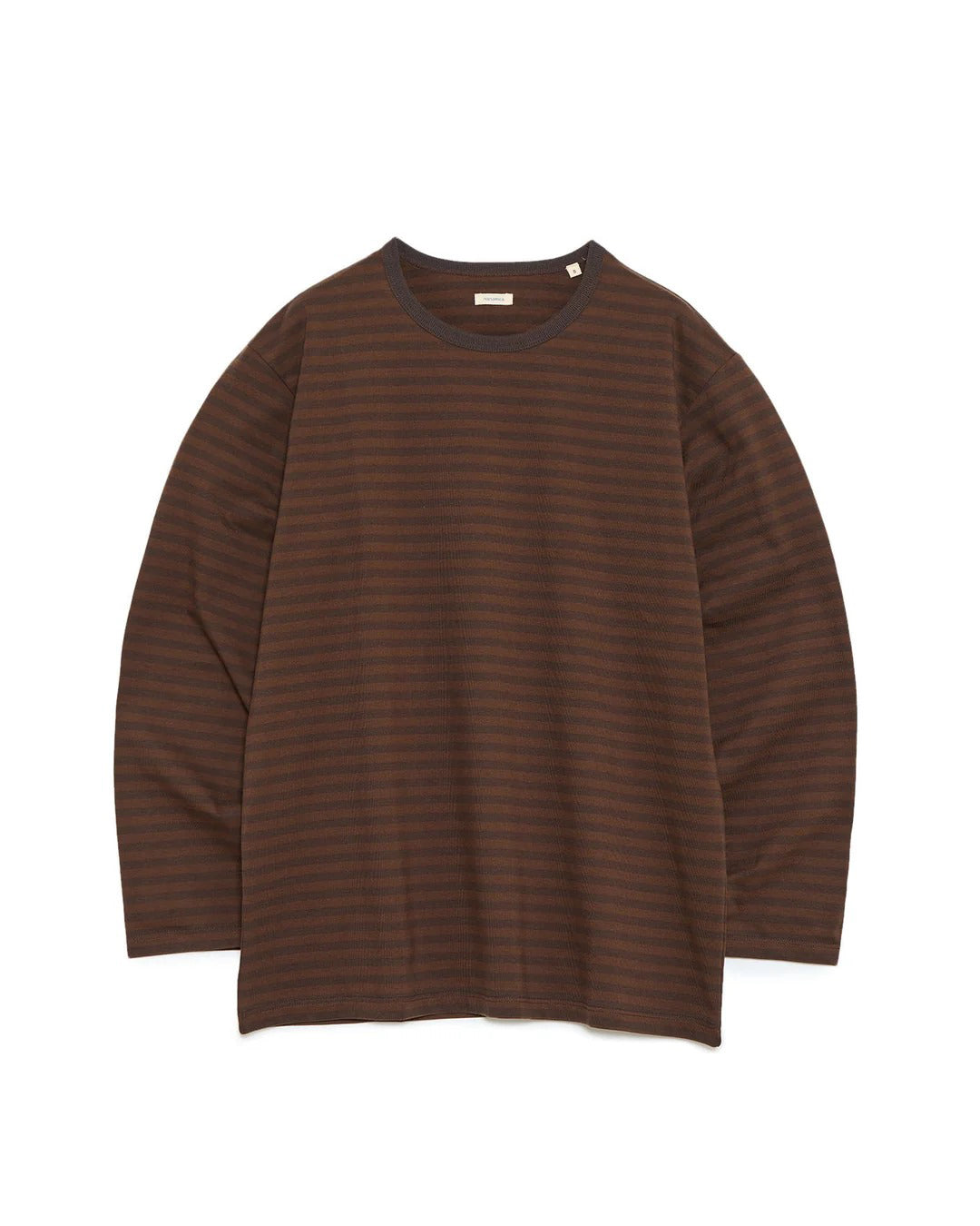 Dark Brown COOLMAX Stripe Jersey L/S Tee