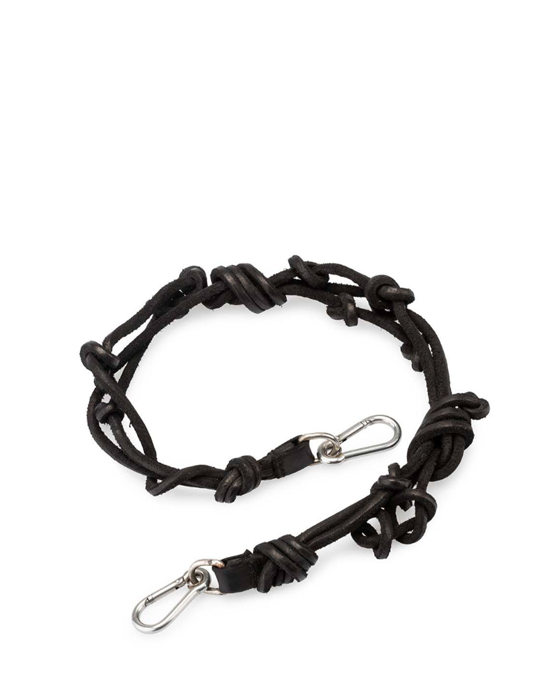 Black Groppone Leather CRD00 Knotted KeyChain