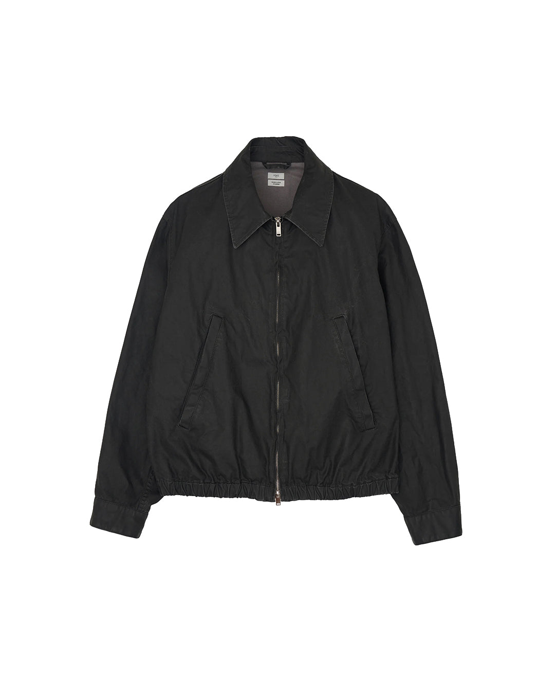 Black Coated Cotton Drizzler Jacket
