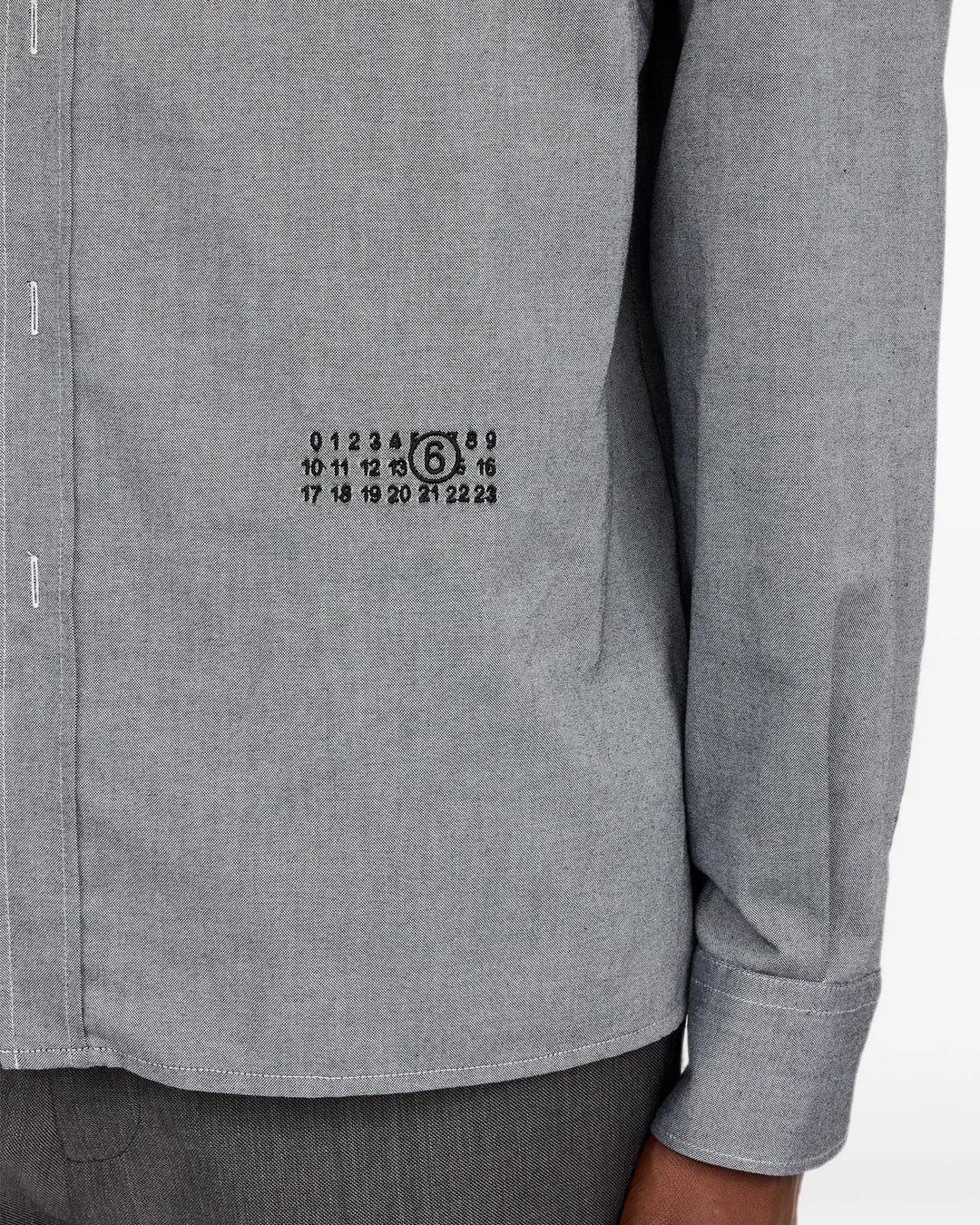 Black Cotton Long Sleeve Zip-Up Shirt
