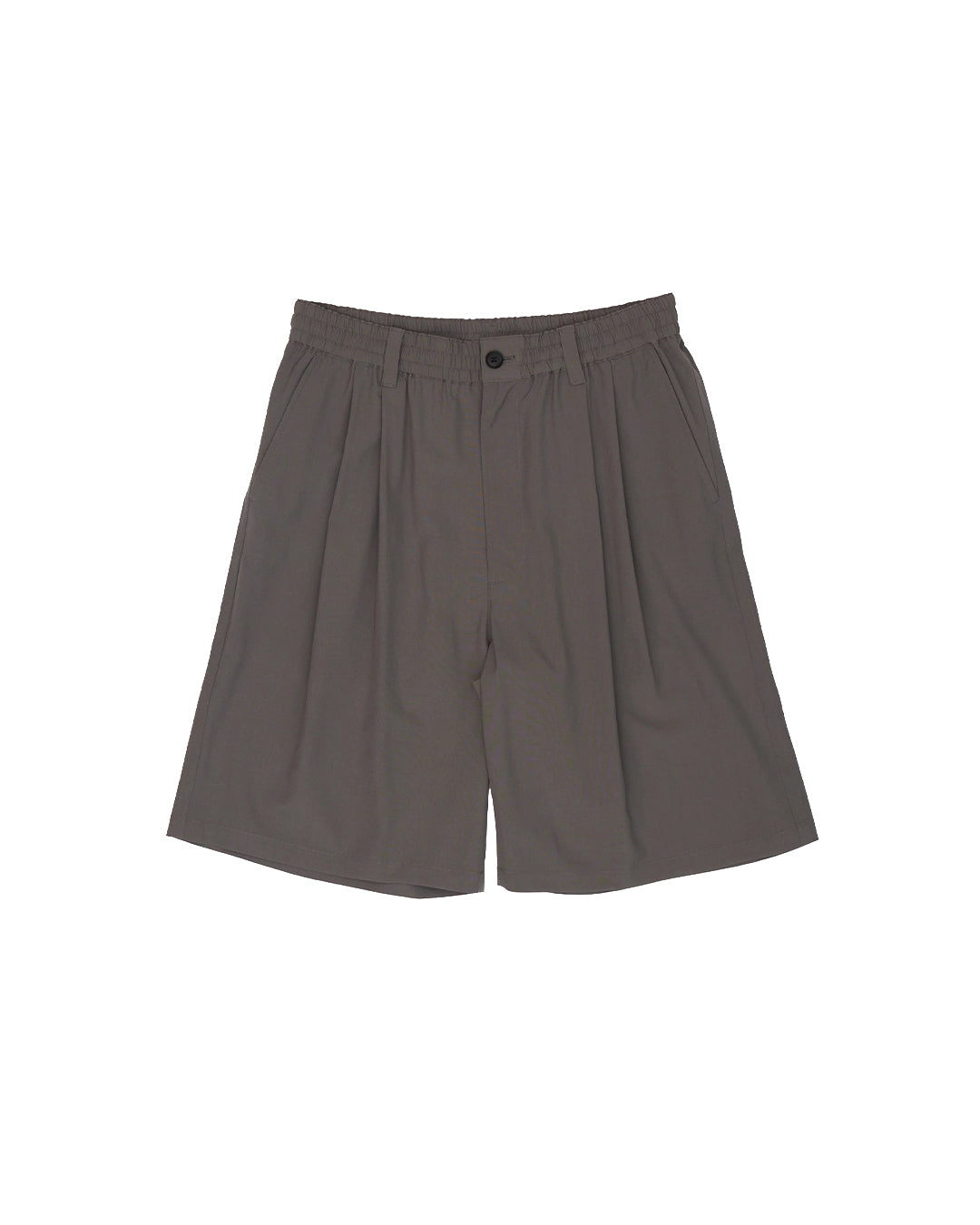 Carbon Wool Washer Tropical Pleated Easy Short