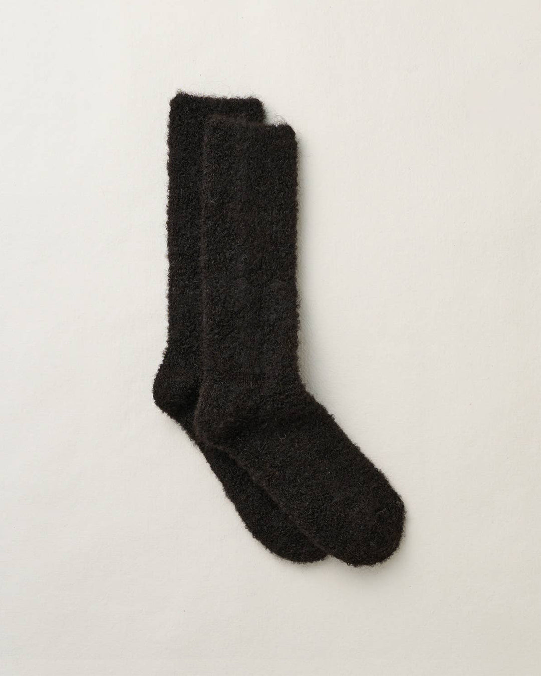 Black Alpaca Loop Slipper Socks