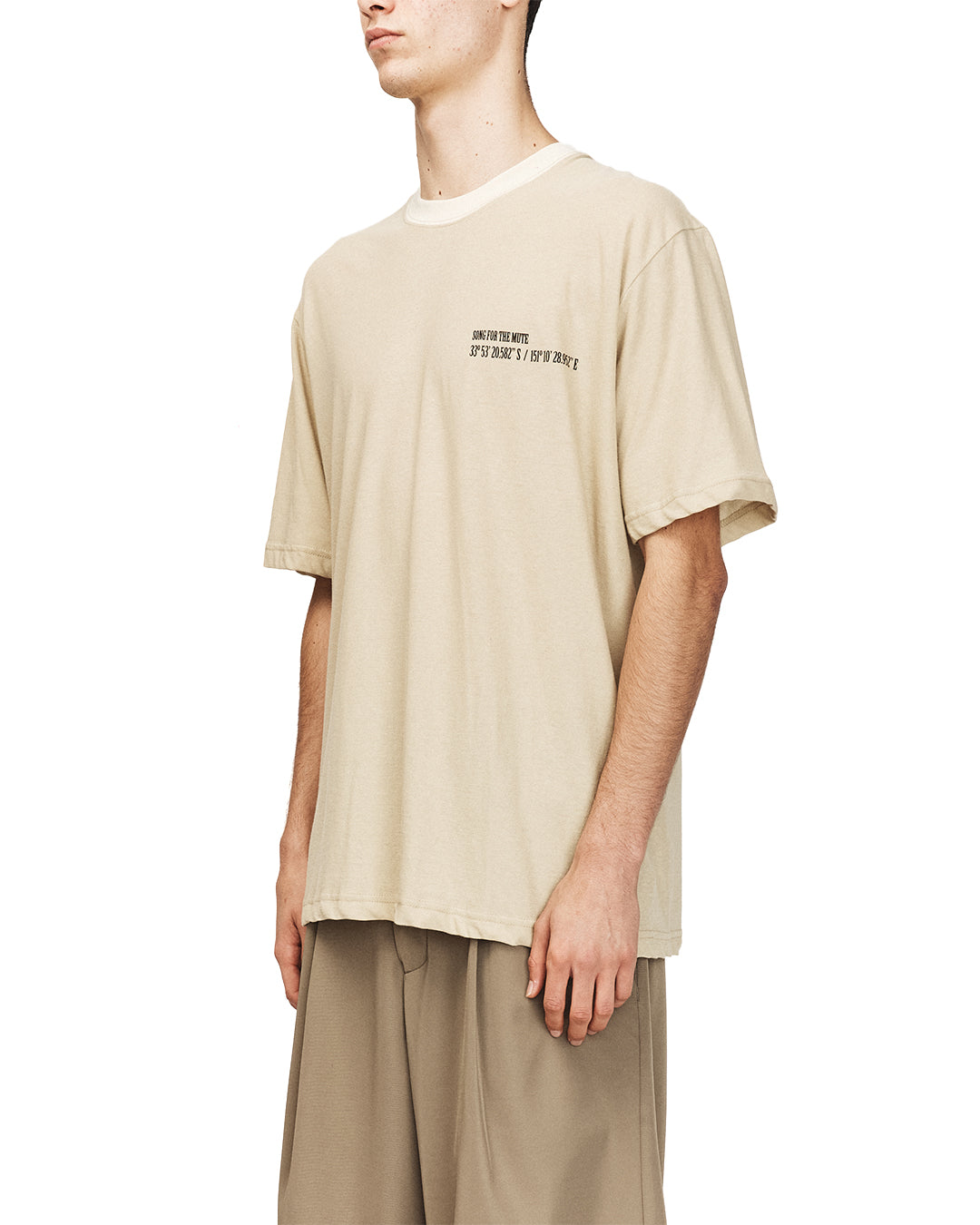 Beige "COORDINATES" Oversized Tee