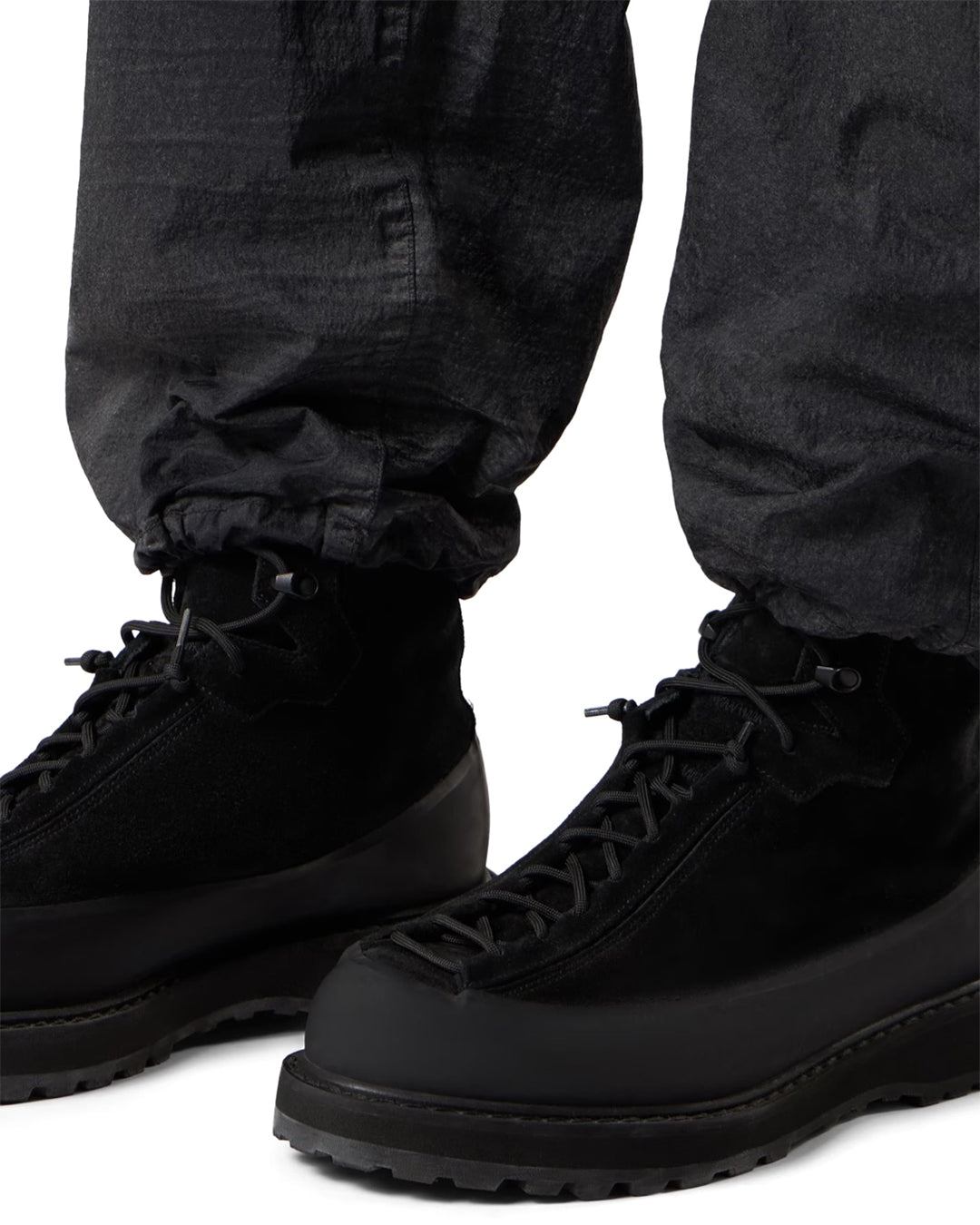 Black Dense Nylon-TC Hand Sprayed Reflective Fatigue Trousers