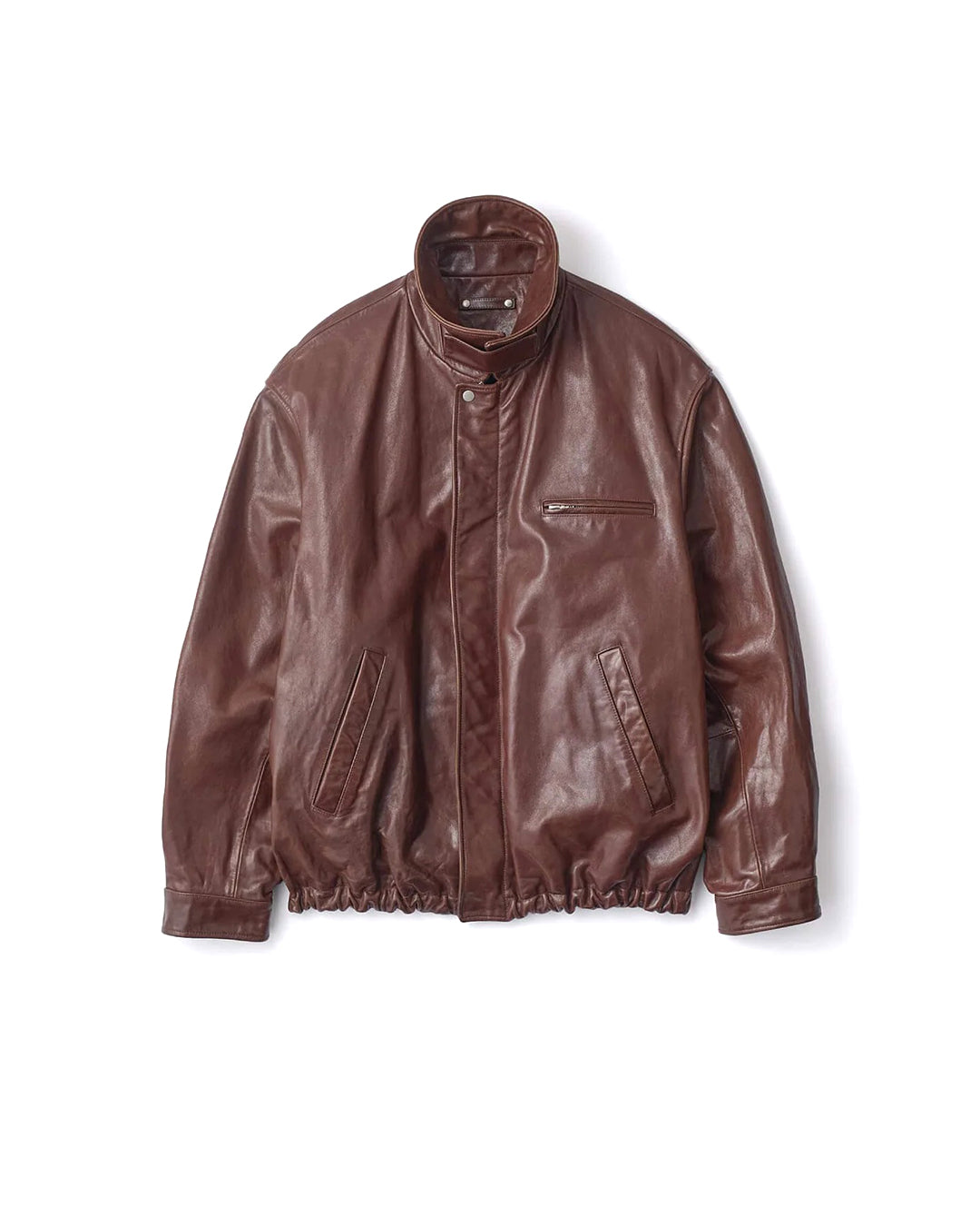 Brown Cow Leather Vintage Zip Jacket