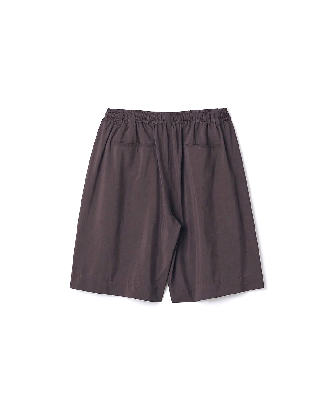 Charcoal Brown Silk Nylon Wide Easy Short