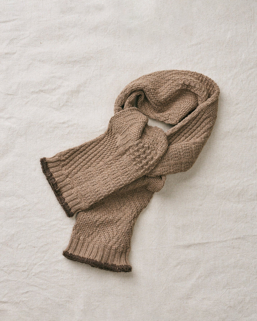 Brown Organic Cotton Yak Knitting Patterns Stole