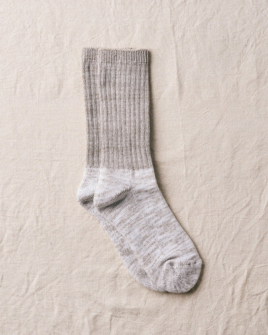 Green Organic Cotton Pile Crew Socks