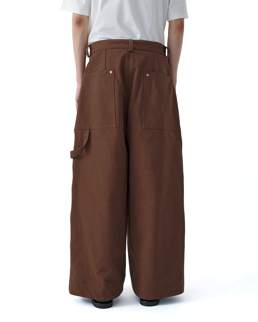 Mocha Brown Cotton Canvas Painter Trouser
