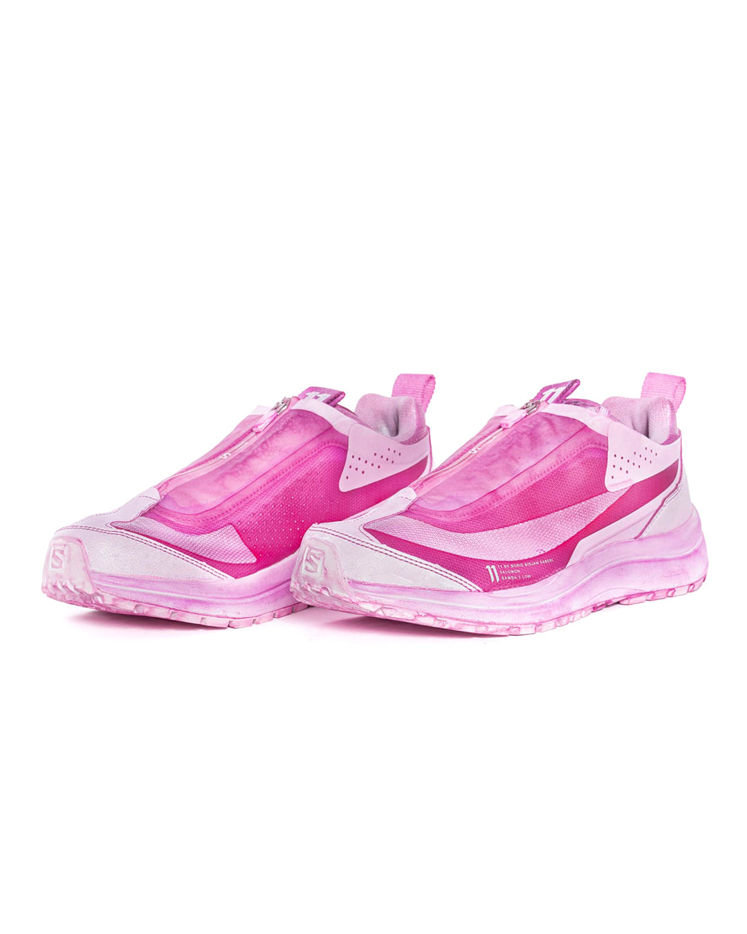 11 BY BORIS BIDJAN SABERI x SALOMON Pink Panther Bamba2 Low Sneakers