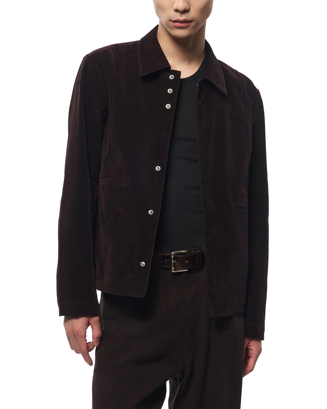 Purple Flocked Denim Francis Blouson