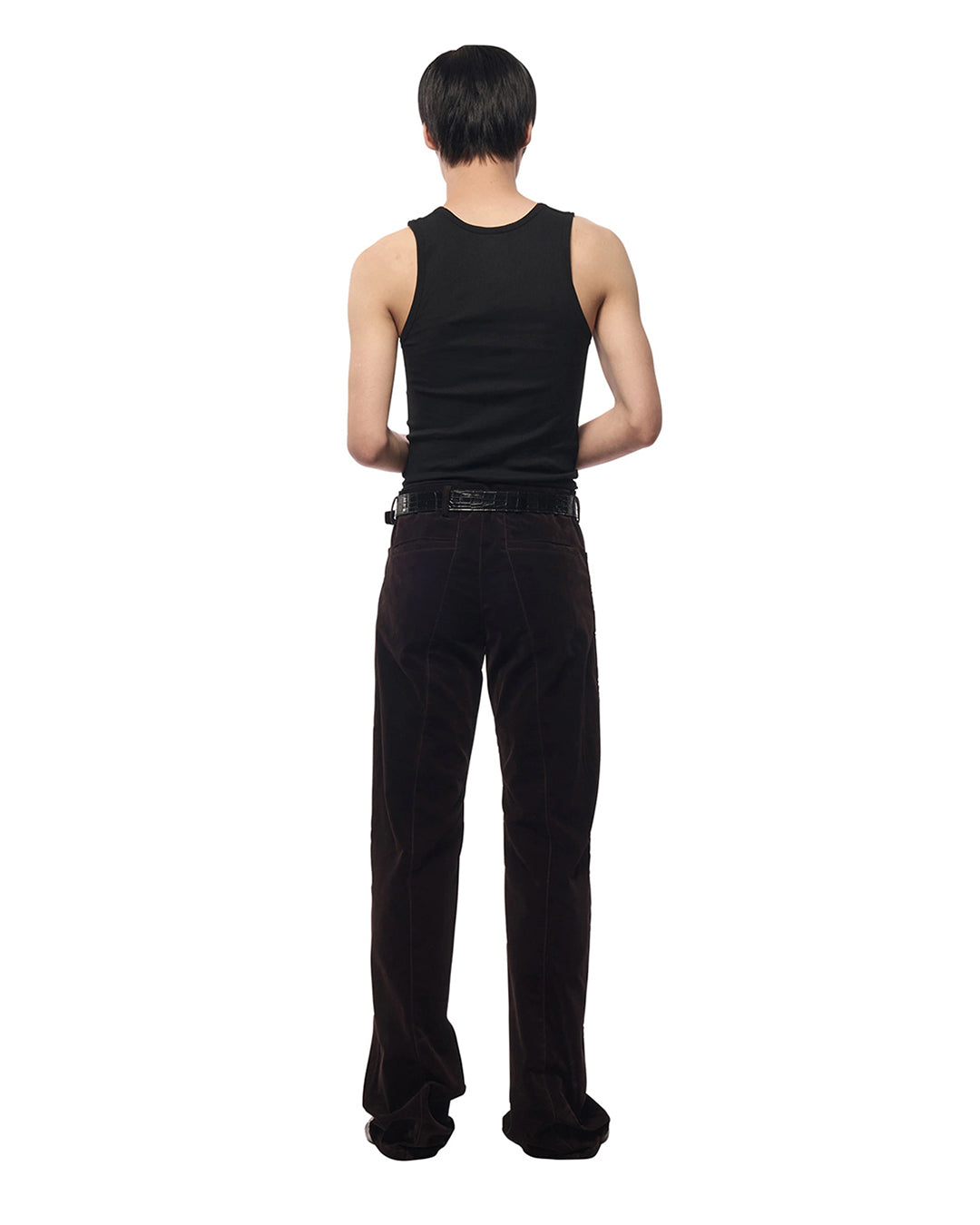 Purple Flocked Denim Sol Denim Trouser
