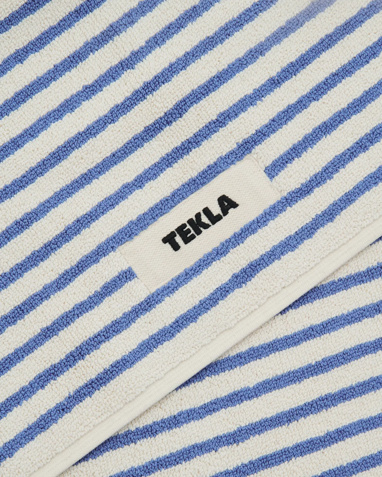 Coastal Blue Stripes Terry Bath Mat