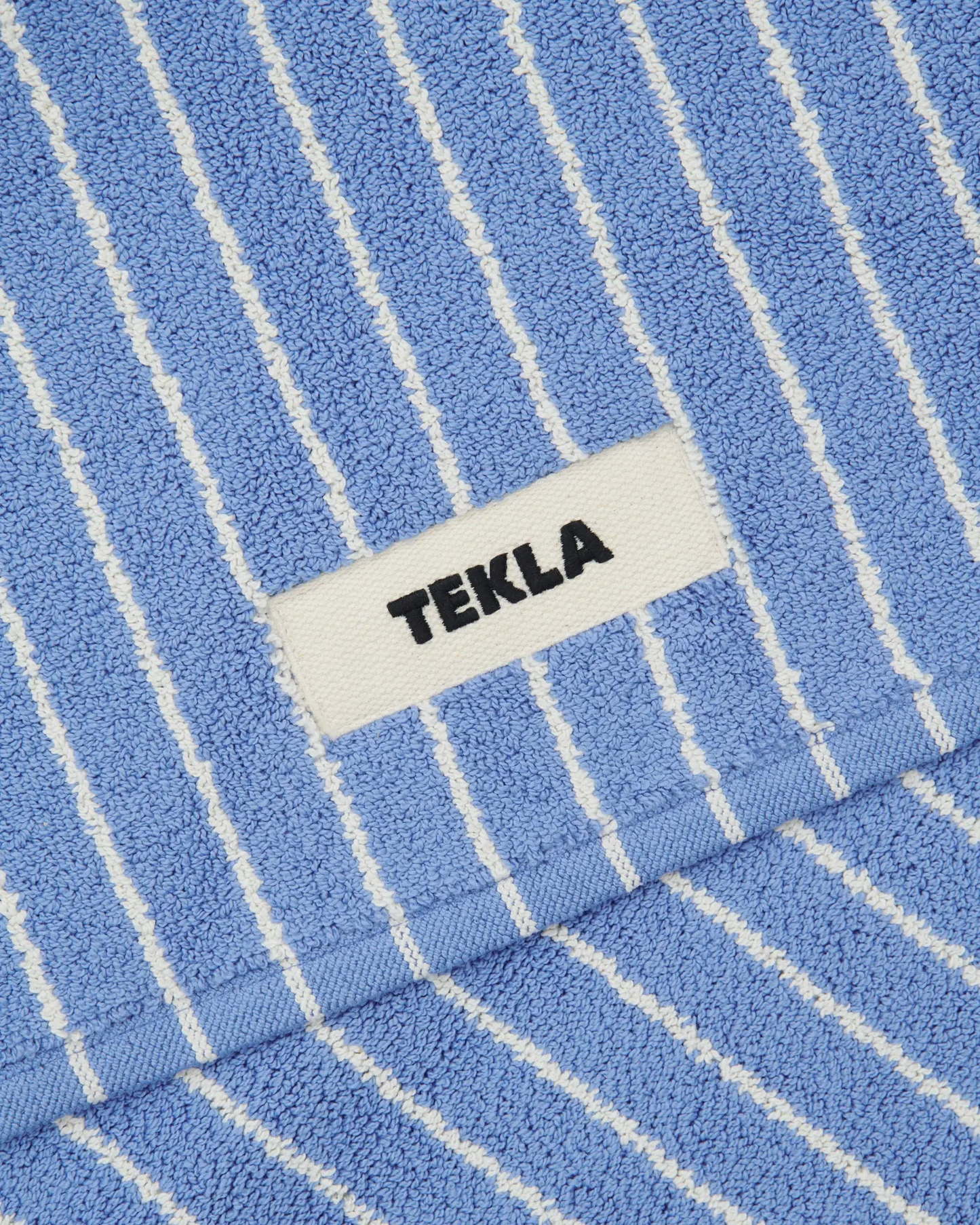 Clear Blue Stripes Terry Bath Mat