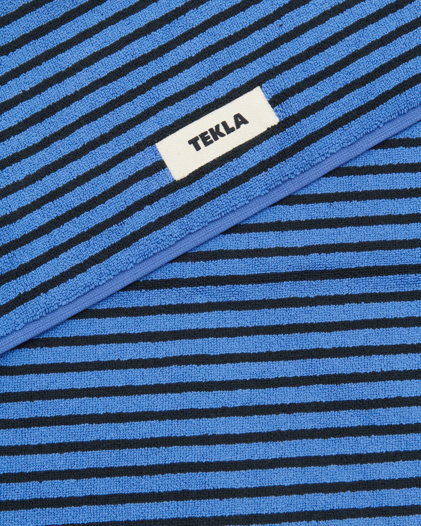 Blue & Black Terry Bath Mat
