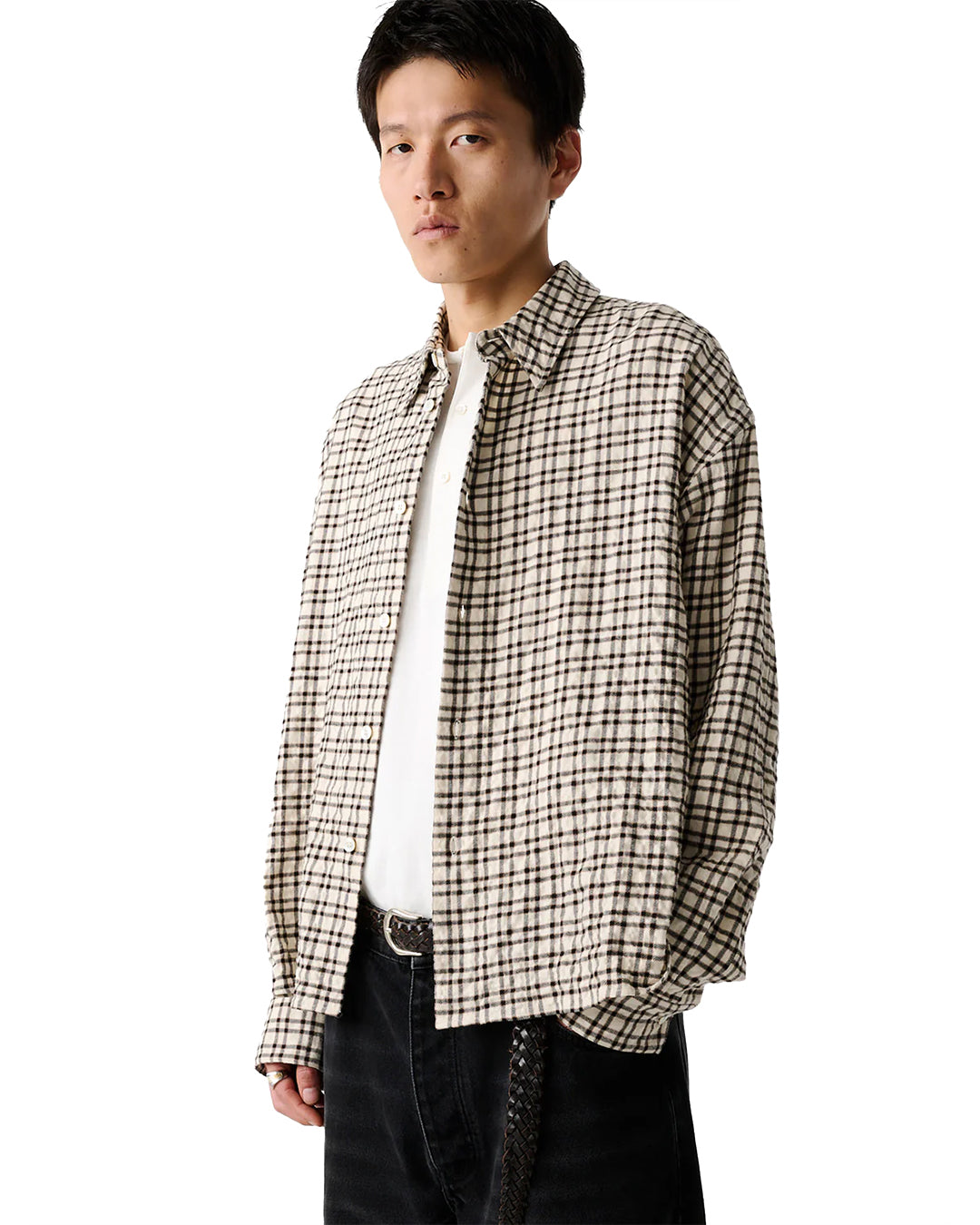 Canvas/Black Check Nostra Long Sleeve Shirt