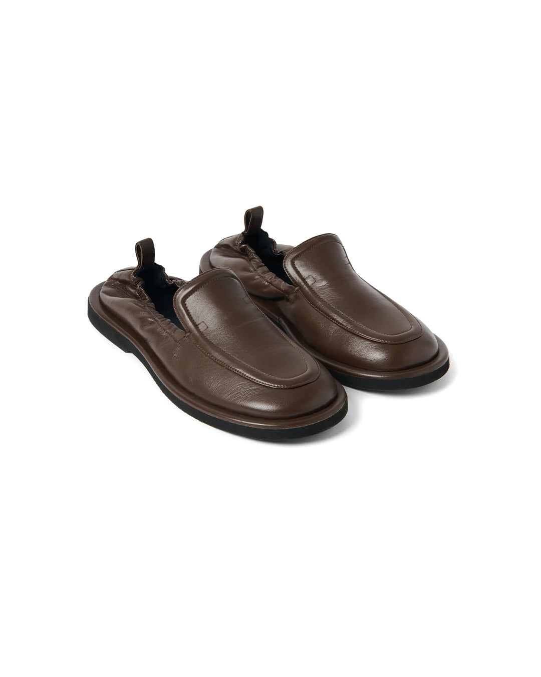 Chocolate Donovan Elastic Back Leather Loafer
