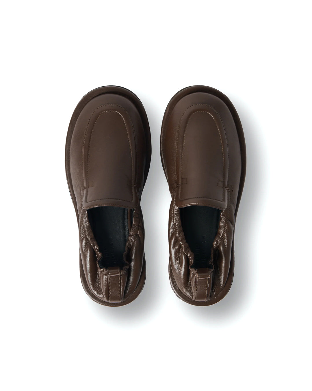 Chocolate Donovan Elastic Back Leather Loafer