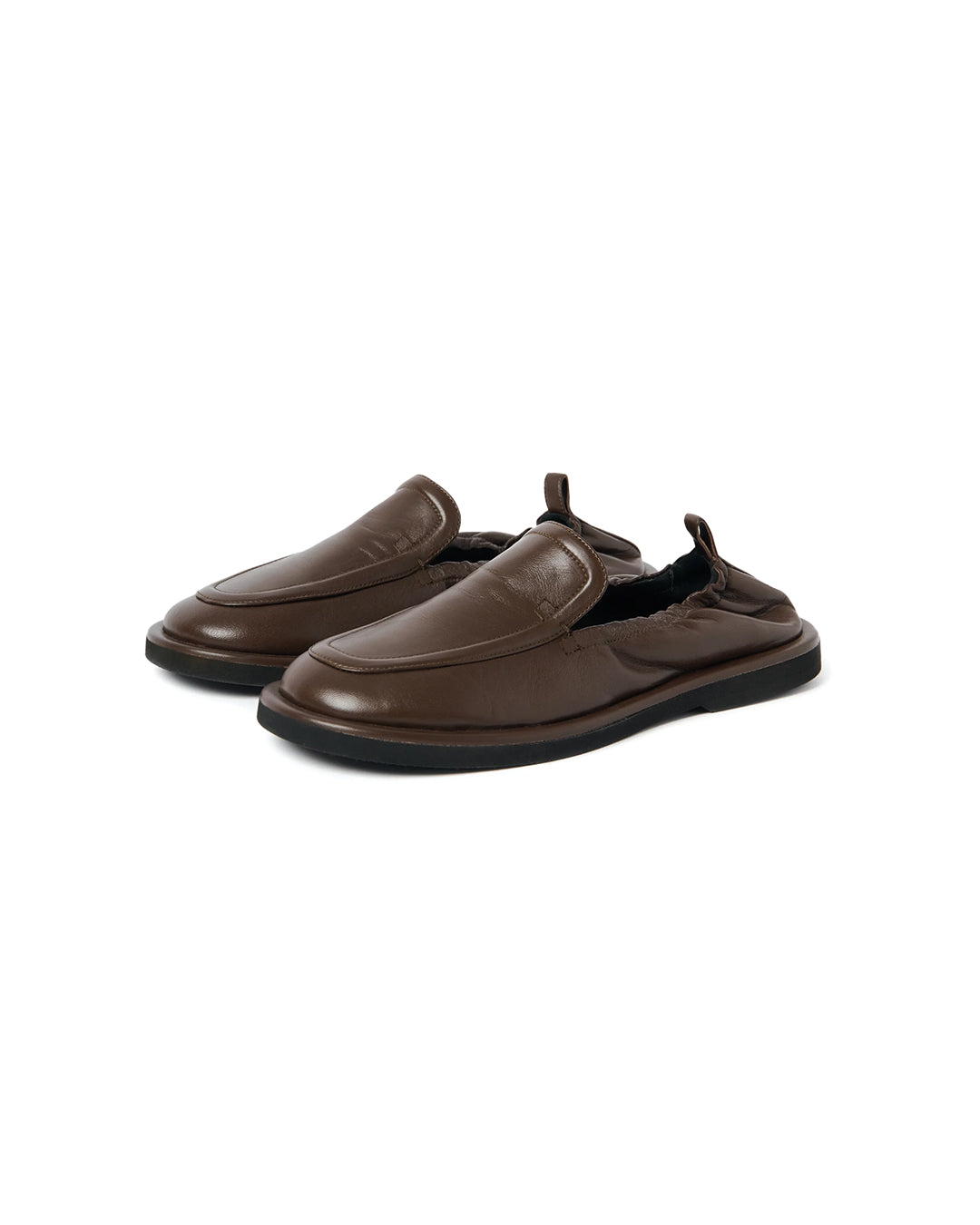 Chocolate Donovan Elastic Back Leather Loafer