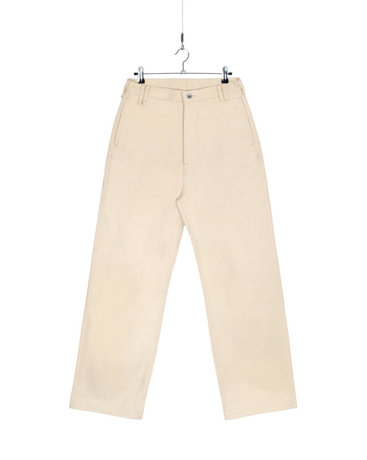 Ecru Japanese Selvedge Utility Chino Pants