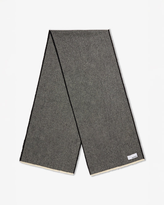 Black/White Herringbone Scarf