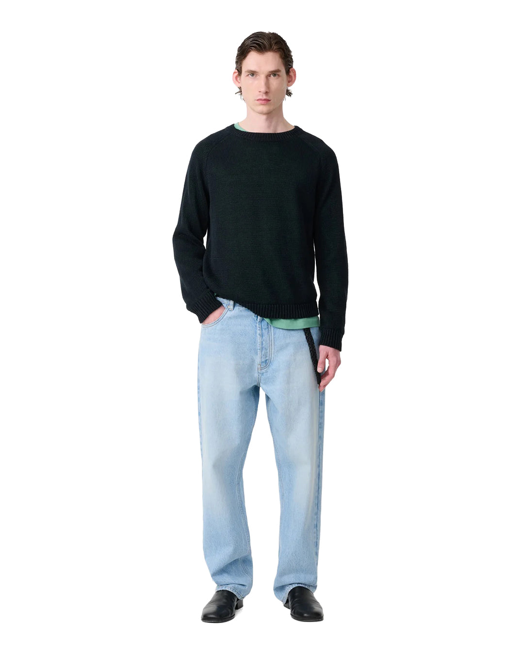 Bleached Wash 14OZ Denim Riso 90's Jean