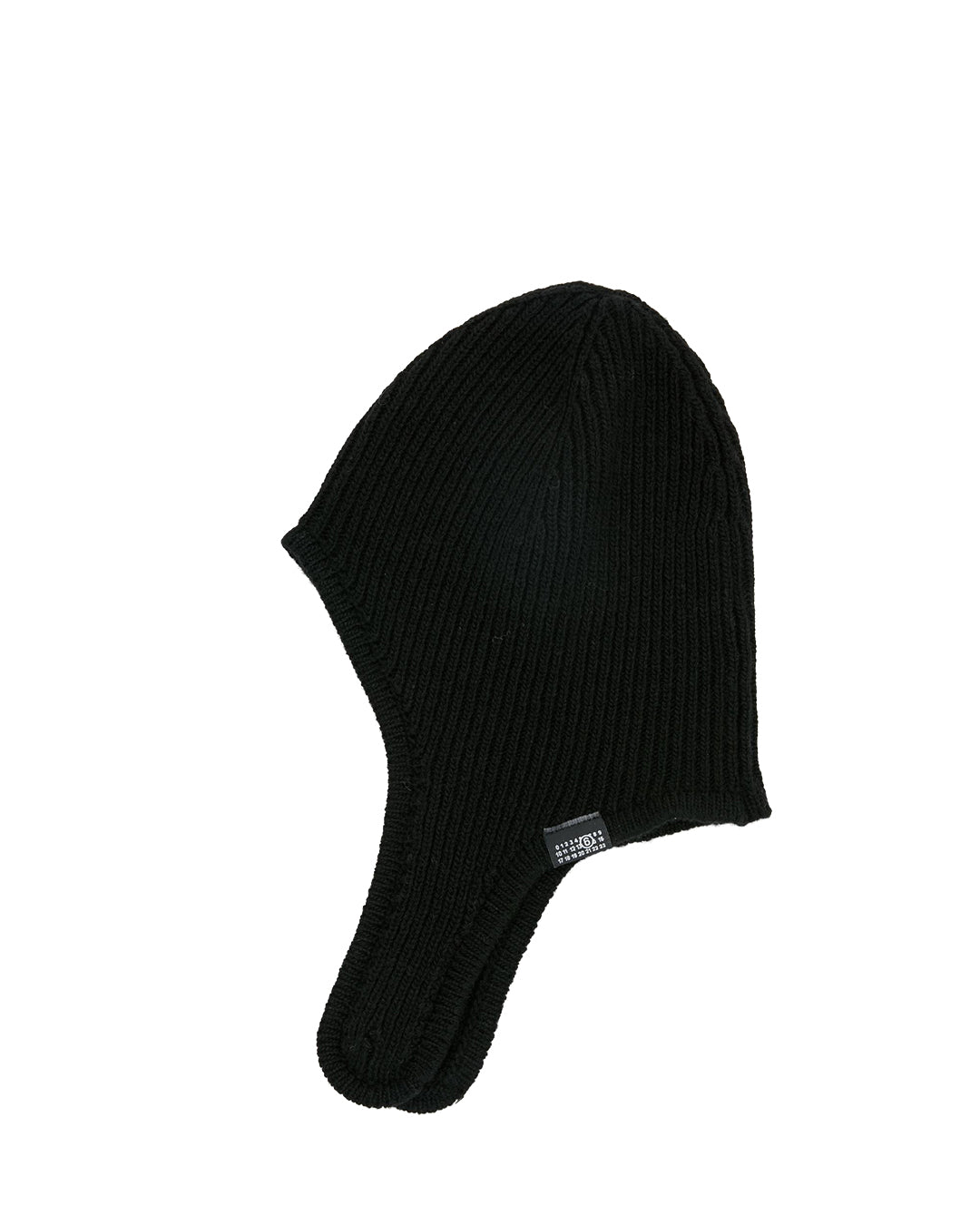 Black Rib Wool Beanie
