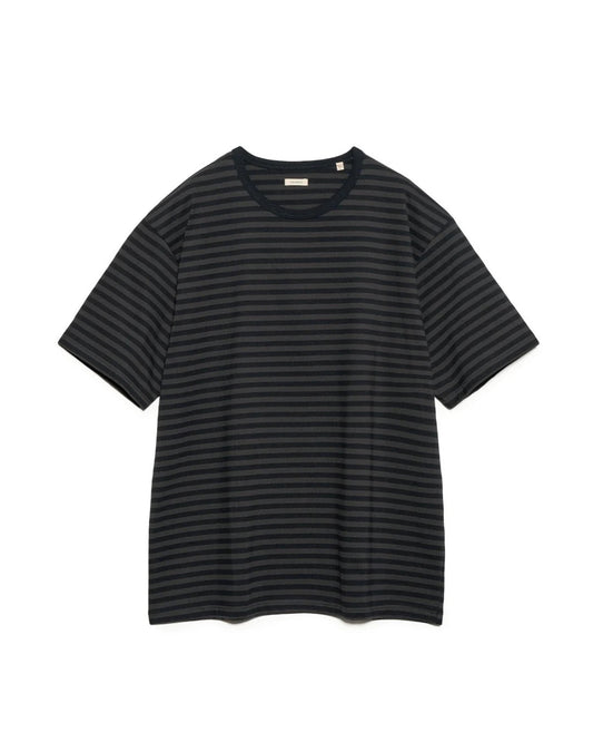 Charcoal COOLMAX Stripe Jersey Tee