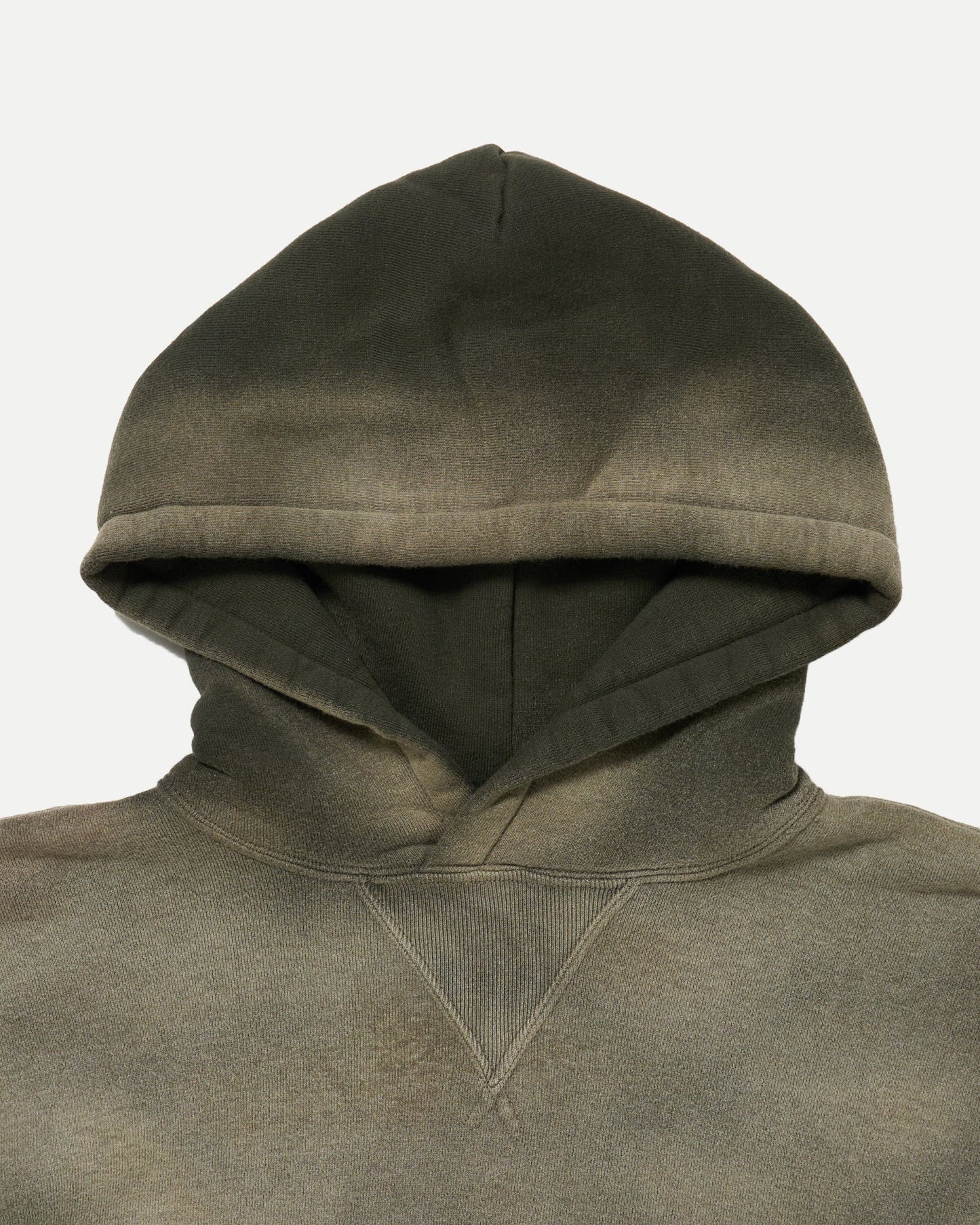 Bleached Deep Green Lot.606 Hooded Shirt