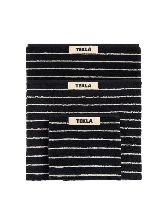 Black Stripes Terry Towel