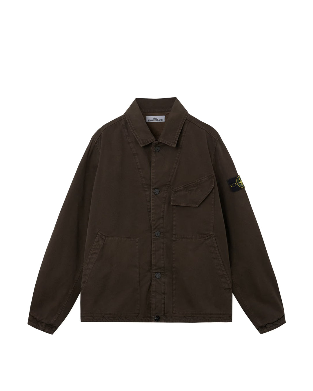 Coal Grey Panama Cotton OLD Effect Padded Coach Jacket
