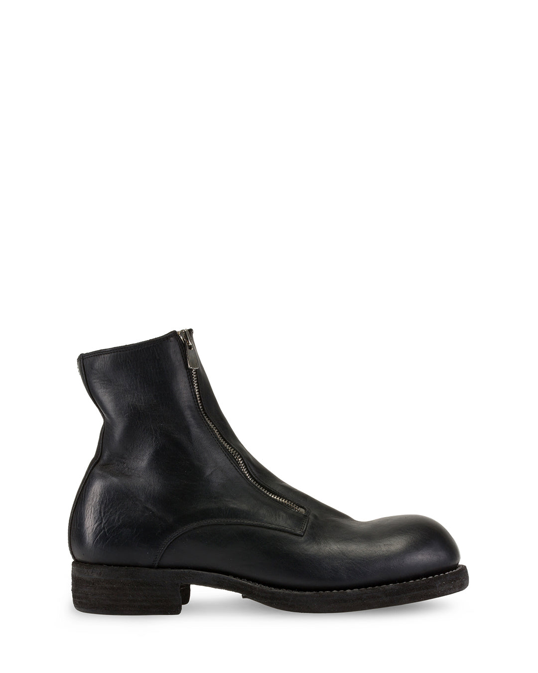 Black Horse Leather GR07FZ Double Front Zip Big Daddy Boots