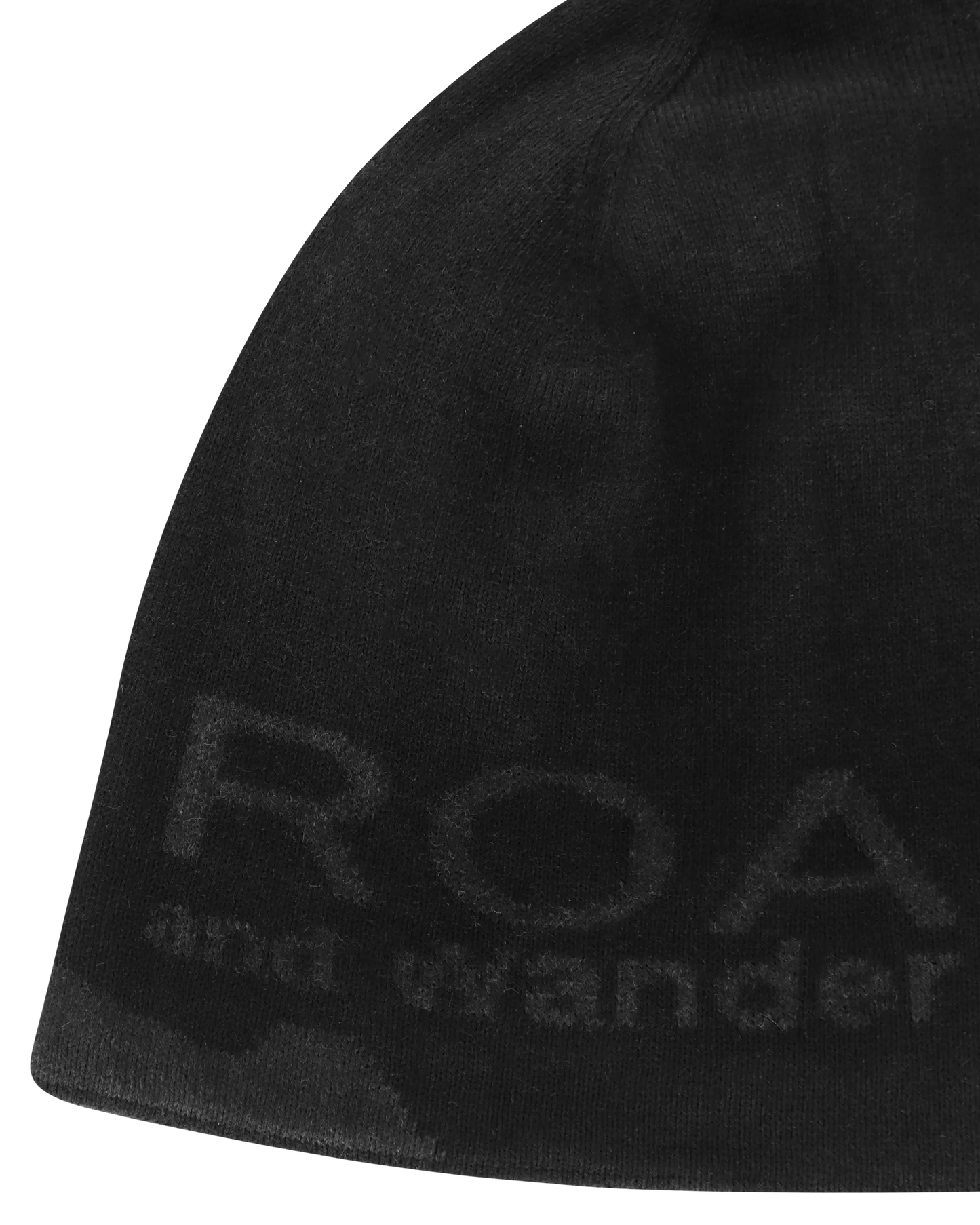 Black Logo Cotton Beanie