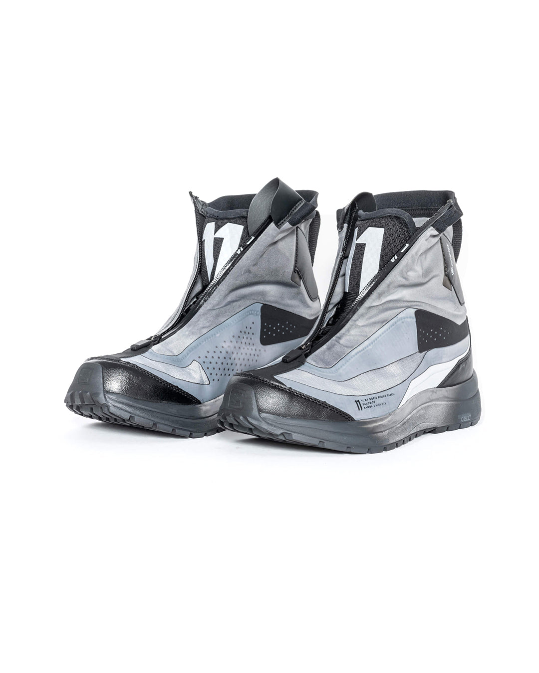 11 BY BORIS BIDJAN SABERI x SALOMON  Light Grey Bamba2 GTX High Sneakers