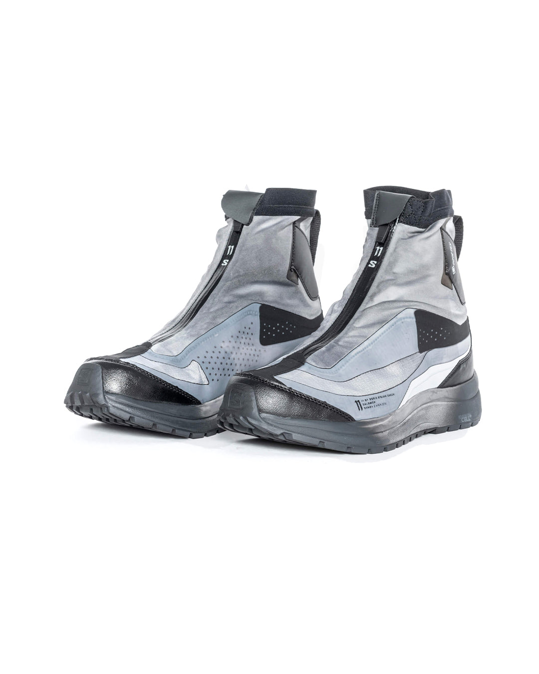 11 BY BORIS BIDJAN SABERI x SALOMON  Light Grey Bamba2 GTX High Sneakers