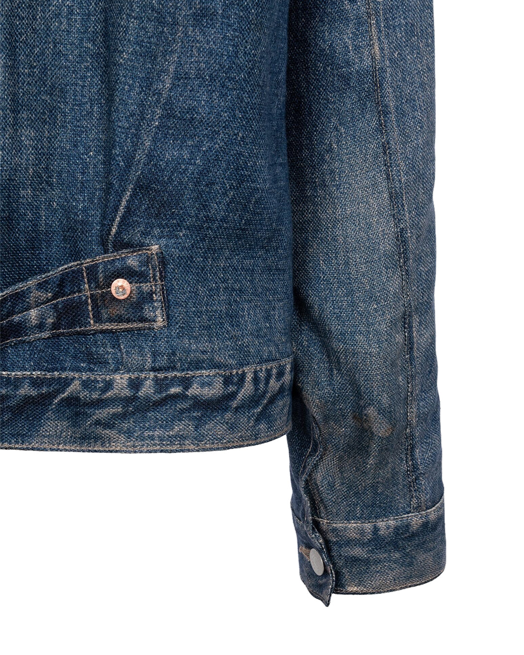 Indigo Linen Oxford Transfer Printed BerBerJin Levi's Jacket