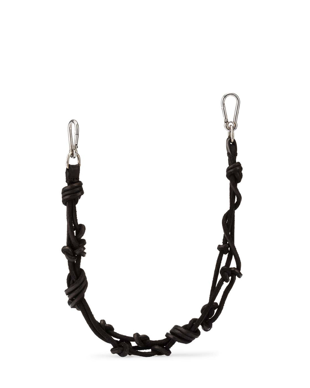 Black Groppone Leather CRD00 Knotted KeyChain