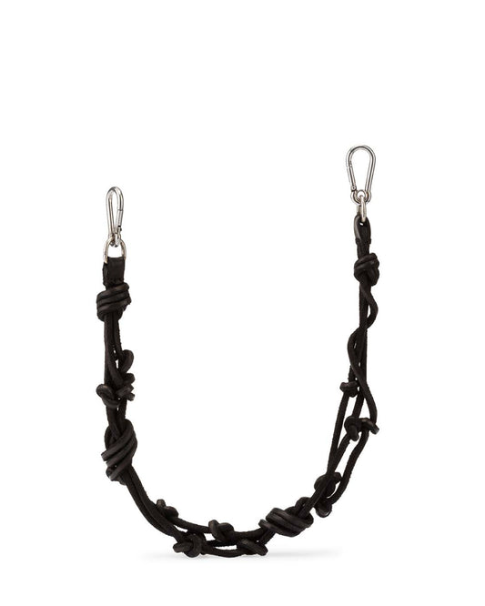 Black Groppone Leather CRD00 Knotted KeyChain