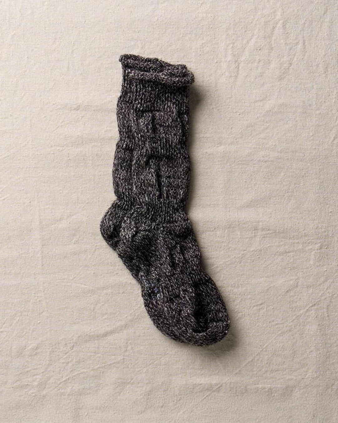 Black Alpaca Linen "PLOOT" Socks