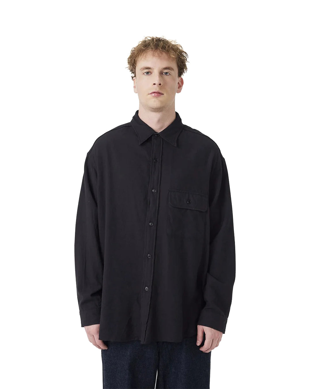Black Wool CPO Shirt