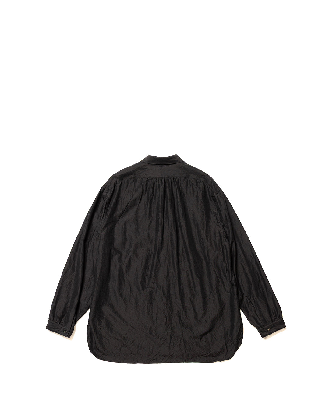 Dark Brown Wool Silk Regular Collar LS Shirt