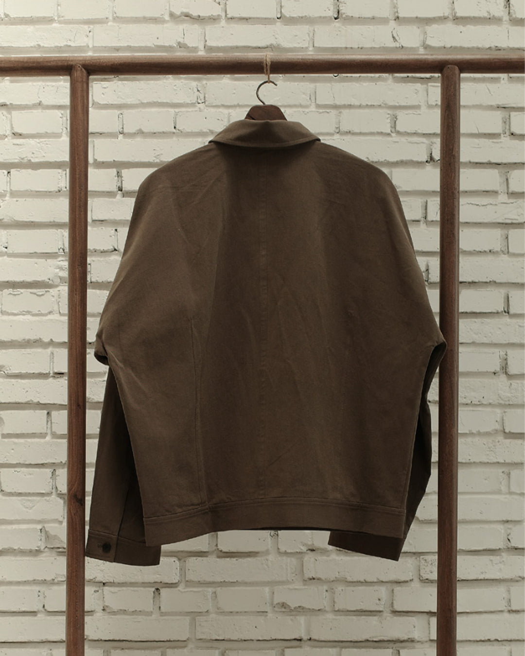 Rinsed Green Cotton Hemp Twill Mine Jacket