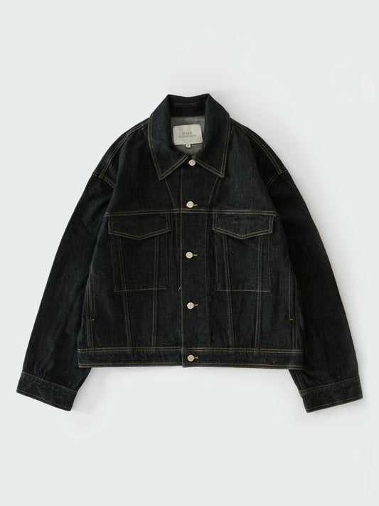 Black Stein Italian Denim Classic Jacket