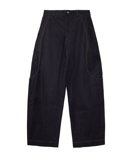 Raw Indigo Denim Malay Trousers