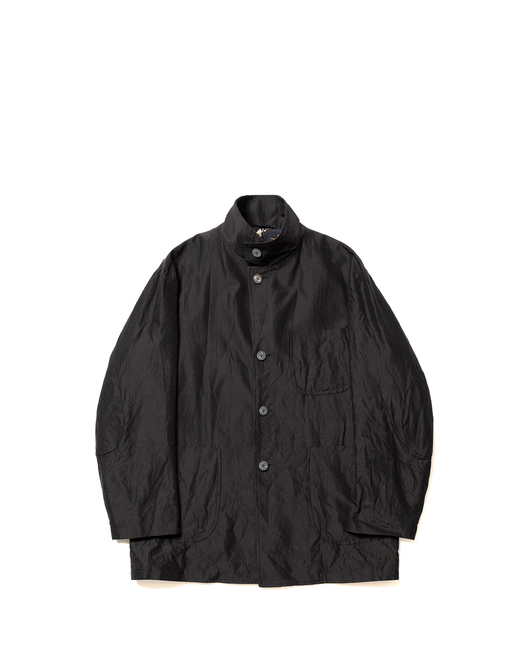 Dark Brown Wool Silk Hunting Jacket