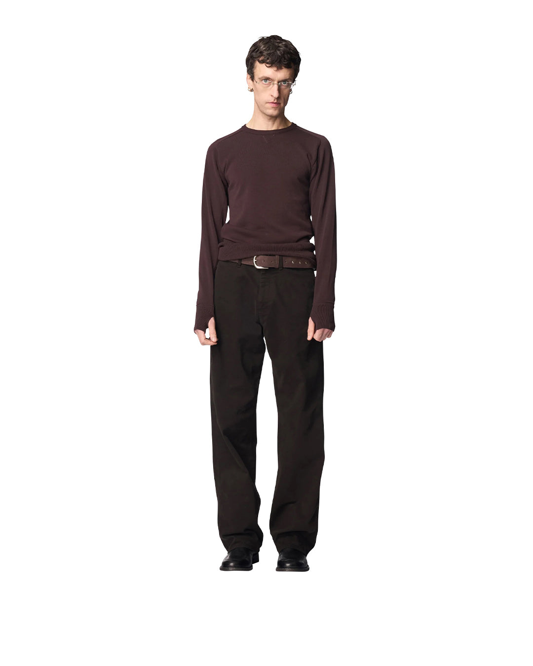 Charcoal Black Cotton 5 Pkt Trousers