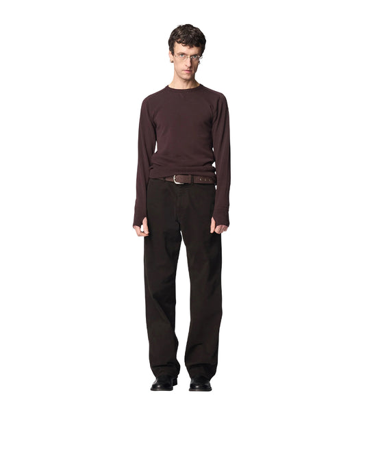 Charcoal Black Cotton 5 Pkt Trousers