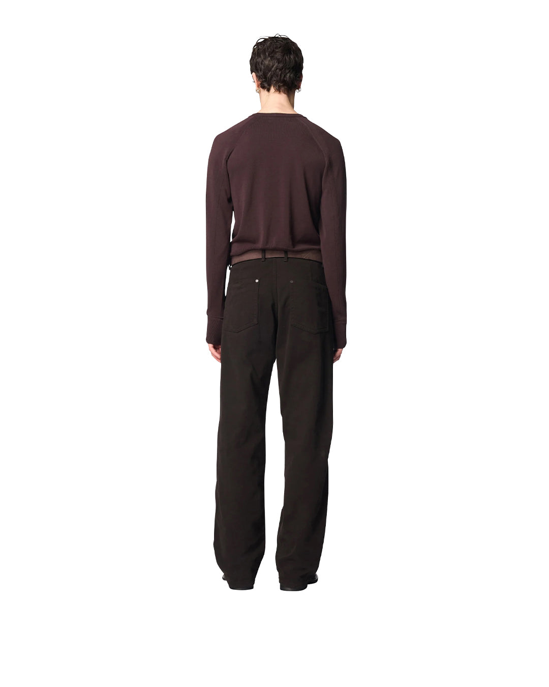 Charcoal Black Cotton 5 Pkt Trousers