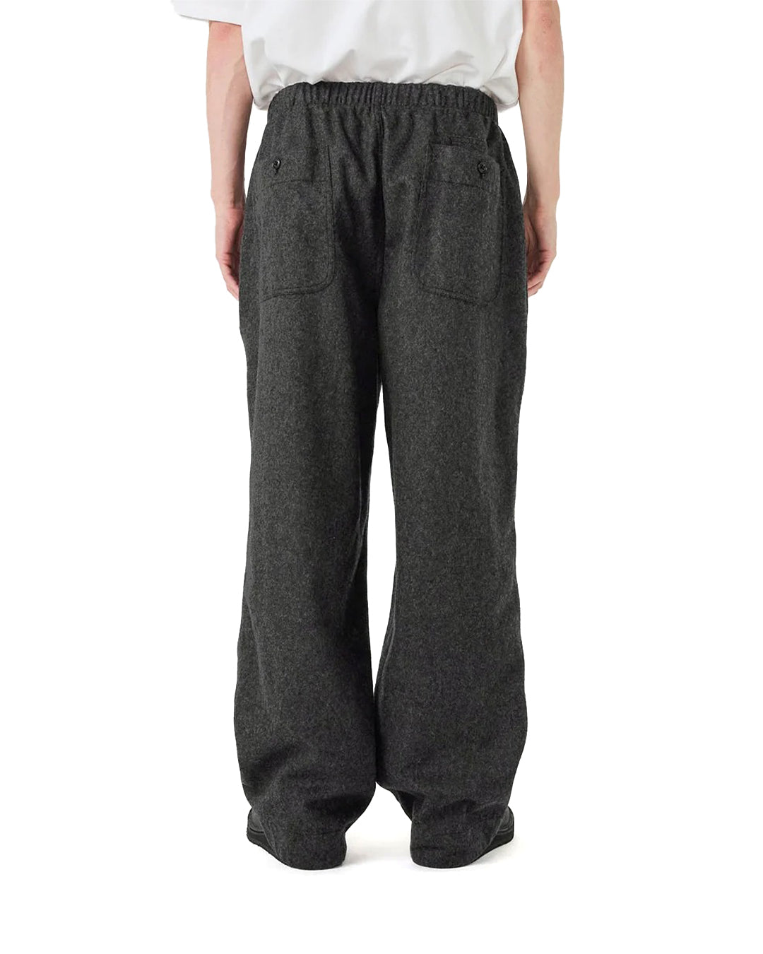 Charcoal Wool Nylon Melton Pants